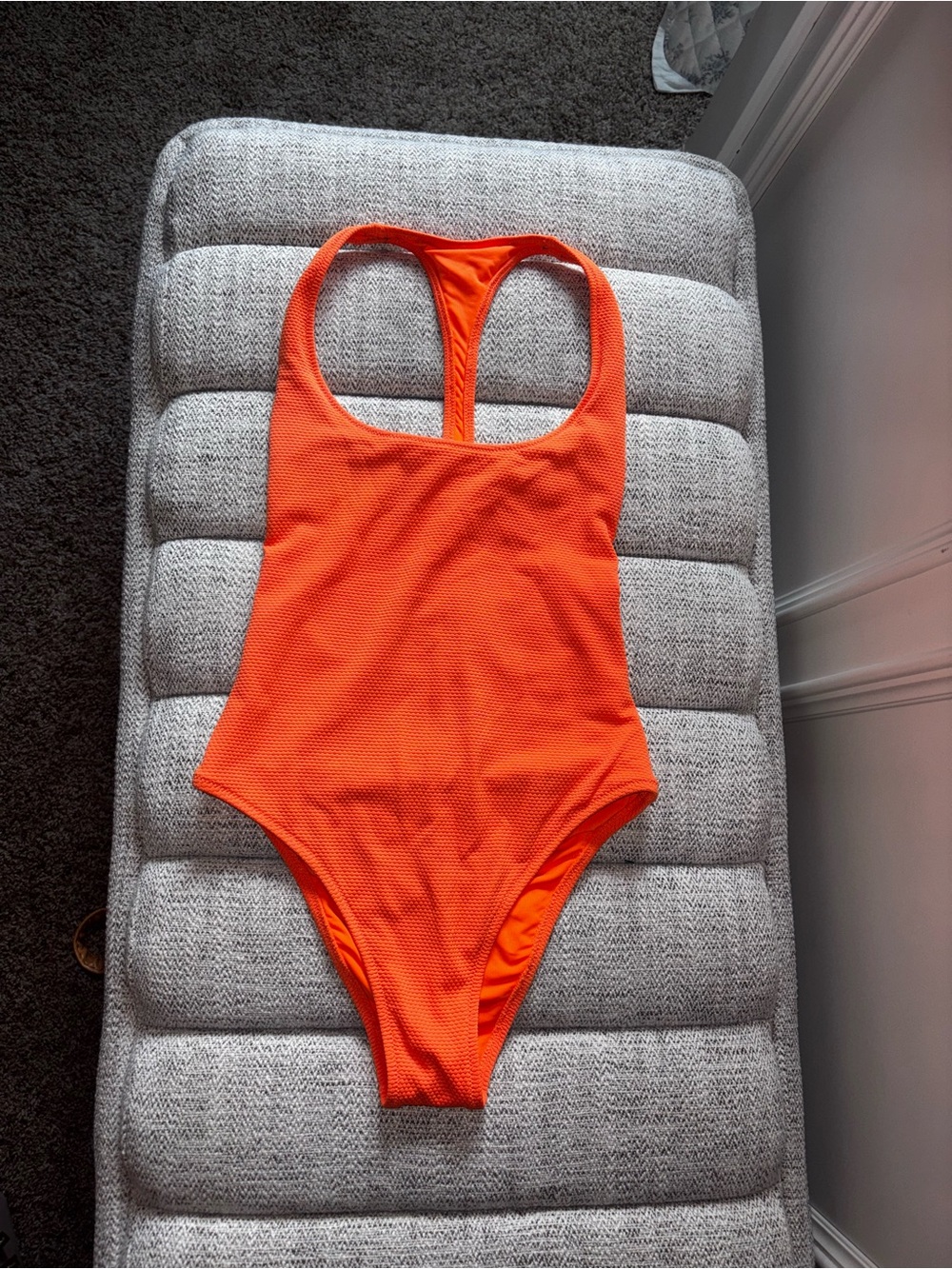Target Orange Racerback One-Piece Swimsuit